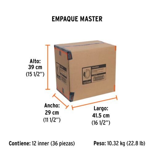 101448 - Rollo 5 m de cinta antiderrapante ama/negra 50mm c/abrasivo