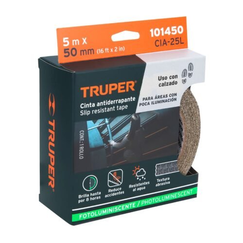 101450.6 101450 - Rollo de 5 m cinta antiderrapante fotolumini. 50 mm abrasivo