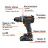 101453 - Rotomartillo 1/2", 20V, 2 baterías 2Ah, MAX