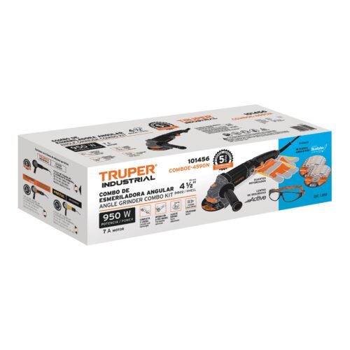 101456.1 101456 - Combo esmeriladora 4-1/2",950W, discos, lentes y guantes,IND