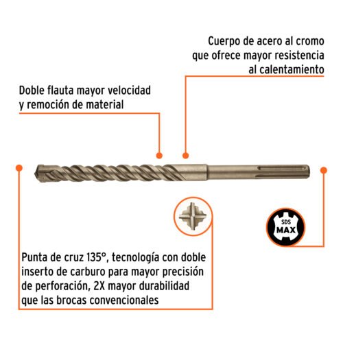 101460 - Broca SDS Ma x de 1 x 13", Truper