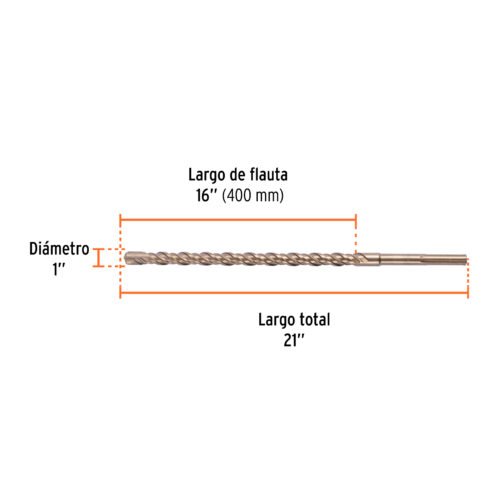 101461 - Broca SDS Ma x de 1 x 21", Truper