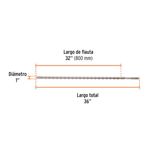 101462 - Broca SDS Ma x de 1 x 36", Truper