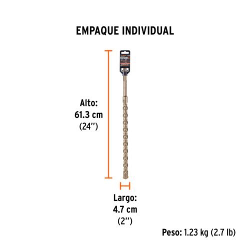 101464 - Broca SDS Ma x de 1-1/8 x 21", Truper