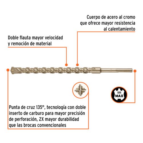 101466.4 101466 - Broca SDS Ma x de 1-1/4 x 21", Truper