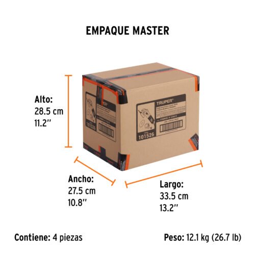 101526. 101526 - Combo esmeriladora 4-1/2", 700W, discos y flexómetro, PRO