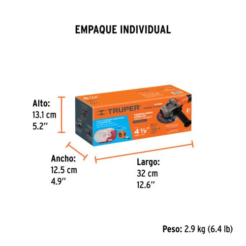 101526 101526 - Combo esmeriladora 4-1/2", 700W, discos y flexómetro, PRO