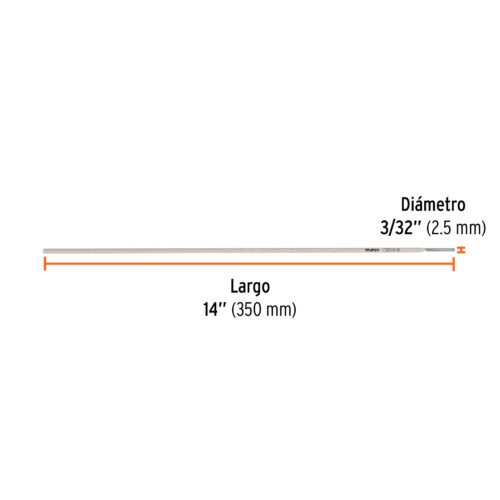 101534 - Bolsa con 1 kg de electrodos 6011 de 3/32", Truper