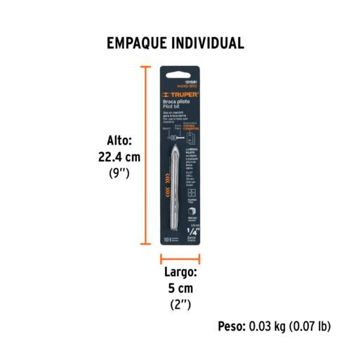 101581 - Broca piloto de 1/4" para brocasierras diamante, Truper