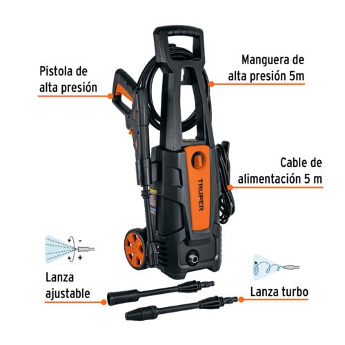 101594 - Hidrolavadora eléctrica 1800 PSI, Truper