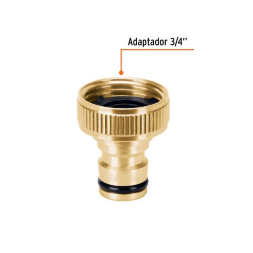 101596.1 101596 - Conector 3/4" rápido hembra de latón, sistema click, Truper