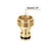 101597 - Conector 3/4" rápido macho de latón, sistema click, Truper