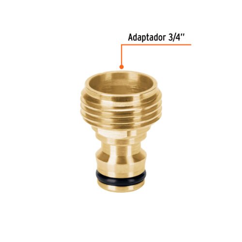 101597 - Conector 3/4" rápido macho de latón, sistema click, Truper
