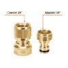101599 - Conector 3/4" rápido de latón manguera-acc. sistema click
