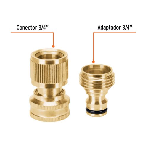101599 - Conector 3/4" rápido de latón manguera-acc. sistema click