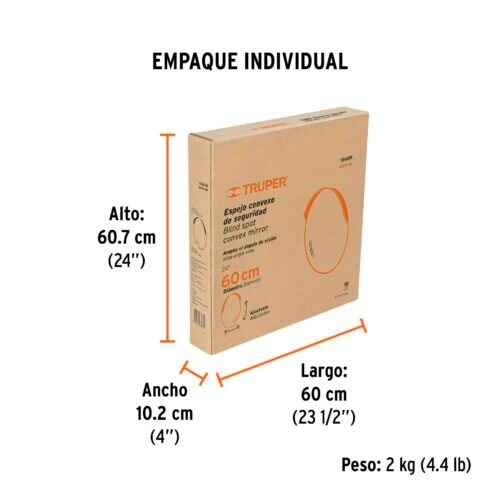 101609 - Espejo convexo de 60 cm, Truper