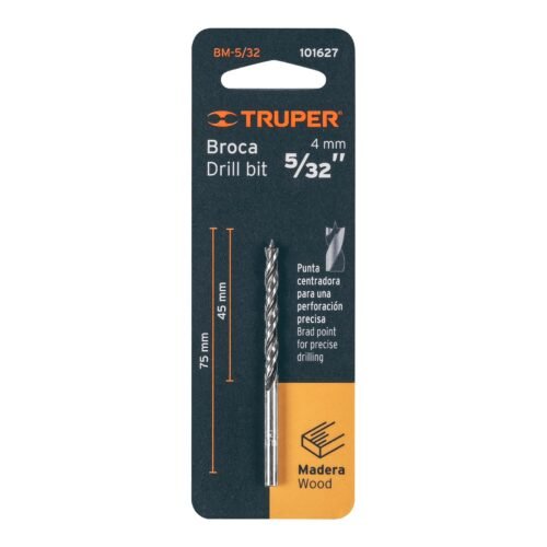 101627.3 101627 - Broca con punta centradora para madera 5/32", TRUPER