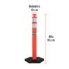 101666.2 101666 - Poste delimitador de 115 cm de alto con base y reflejante
