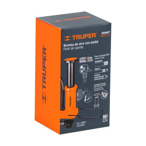 101667 - Bomba de pedal 60 PSI, TRUPER