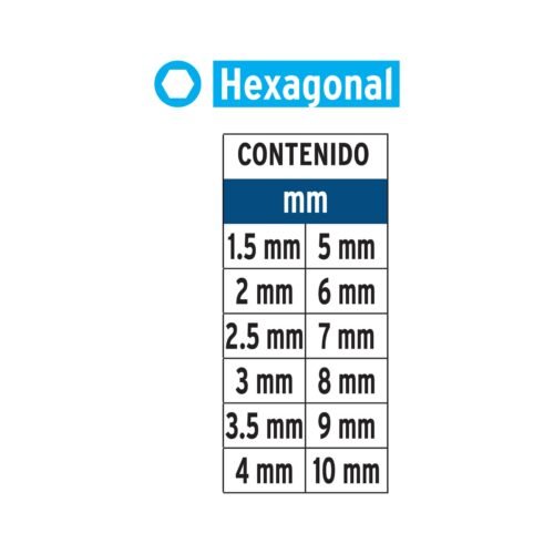 101679 - Juego de 12 puntas hexagonales mm largo 2", Expert
