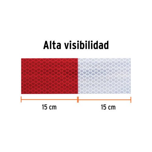 101683 - Rollo de 9 m x 2" de cinta reflejante de PVC, Truper