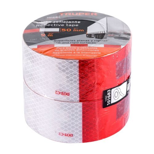 101683 - Rollo de 9 m x 2" de cinta reflejante de PVC, Truper