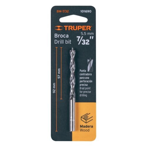101690.3 101690 - Broca con punta centradora para madera 7/32", TRUPER