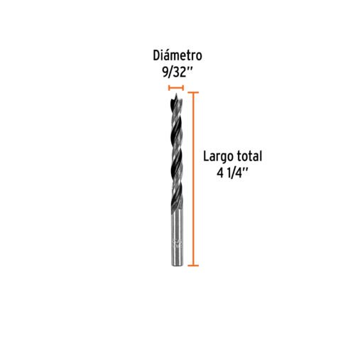 101692.2 101692 - Broca con punta centradora para madera 9/32", TRUPER