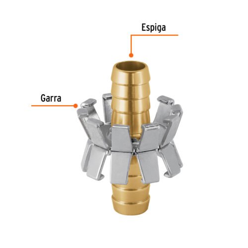 101730 - Reparador de aluminio 1/2", tipo garra para manguera
