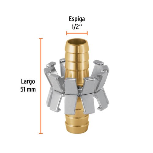 101730 - Reparador de aluminio 1/2", tipo garra para manguera