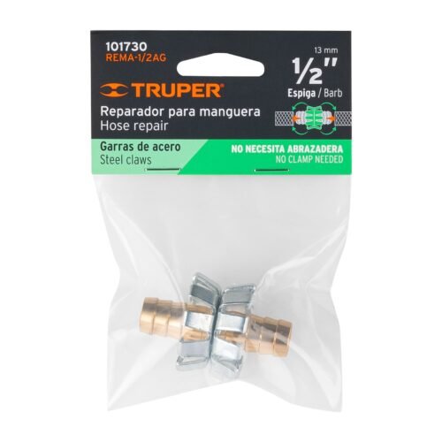 101730 - Reparador de aluminio 1/2", tipo garra para manguera