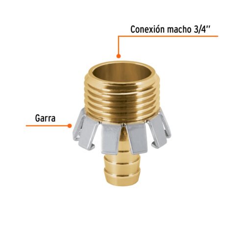 101731.1 101731 - Conector 1/2" macho tipo garra de aluminio, Truper