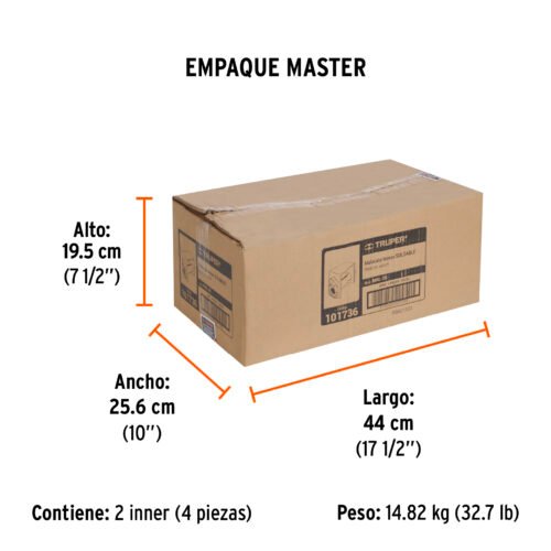 101736 - Malacate soldable para banda de 4" ancho, Truper
