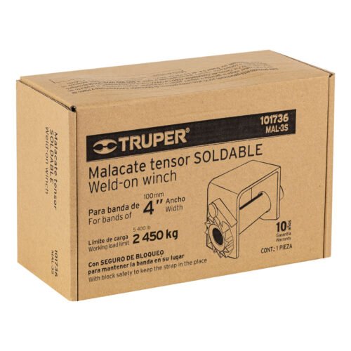 101736 - Malacate soldable para banda de 4" ancho, Truper