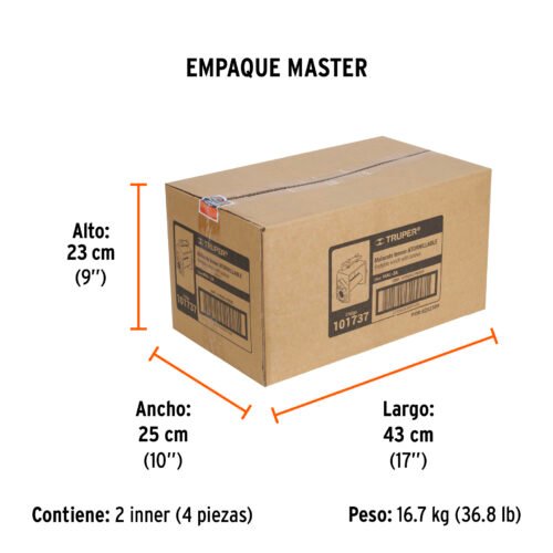 101737 - Malacate atornillable para banda de 4" ancho, Truper