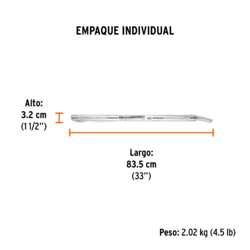 101738 - Maneral de acero de 31"para malacate, Truper