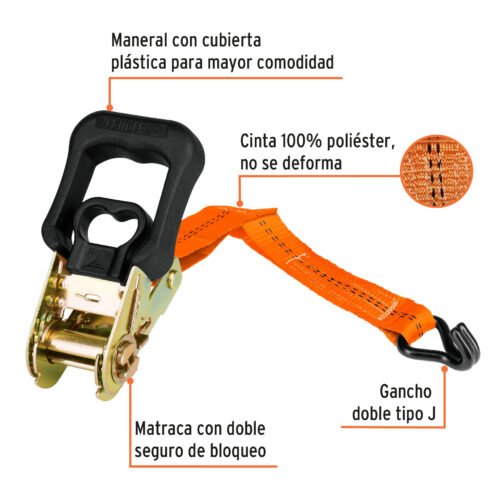 101741 - Juego de 4 sujetadores con matraca carga máxima 1000 kg