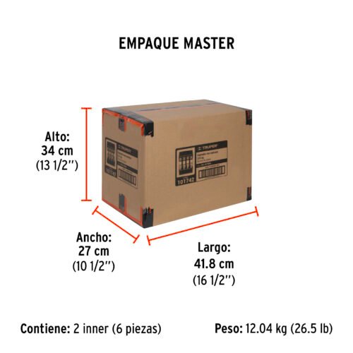 101742.6 101742 - Juego de 4 sujetadores con matraca carga máxima 675 kg