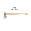 101768 - Hacha europea 1000 g, mango hickory 28", Truper