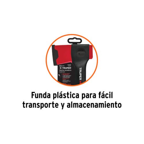101769 - Hacha cazadora 1 lb mango de nylon de 9", Truper Velocity