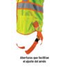 101771 - Chaleco de seguridad para arnés, alta visibilidad, verde