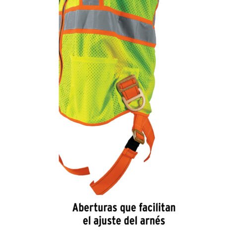 101771 - Chaleco de seguridad para arnés, alta visibilidad, verde
