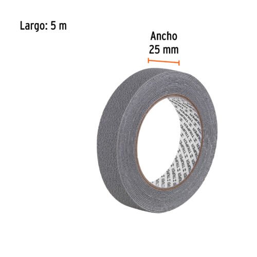 101772.2 101772 - Rollo de 5 m cinta antiderrapante 25mm gris p/áreas húmedas