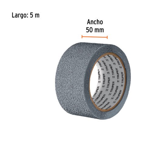 101773 - Rollo de 5 m cinta antiderrapante 50mm gris p/áreas húmedas