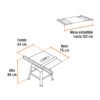 101796 - Sierra de mesa 10", 2-1/2 HP (1900 W), con base, Truper