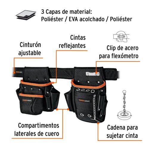 101801 - Porta herramientas de poliéster, 16 compartimentos, Expert