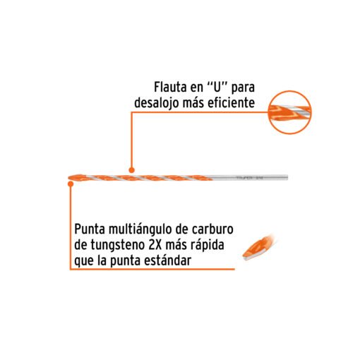 101806 - Broca multimaterial 1/4 x 6", Truper