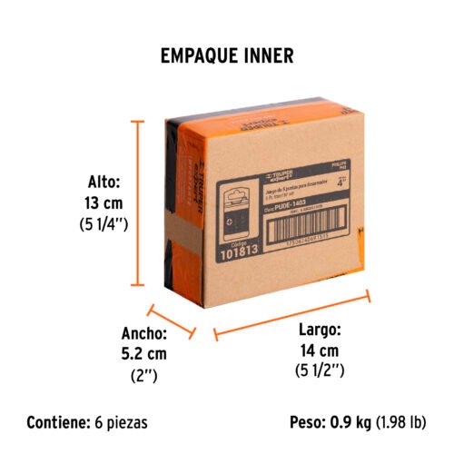 101813 - Estuche con 5 puntas de cruz PH3 largo 4", Truper Expert