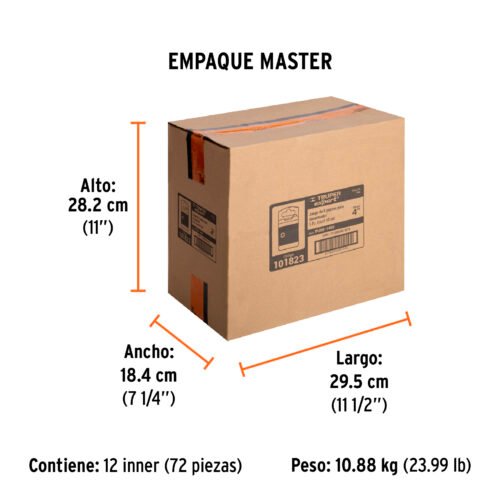 101823.7 101823 - Estuche con 5 puntas de cruz PH0 largo 4", Truper Expert
