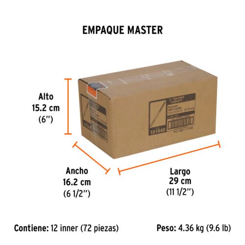 101840 - Broca para vidrio y azulejo 1/2", Truper Expert